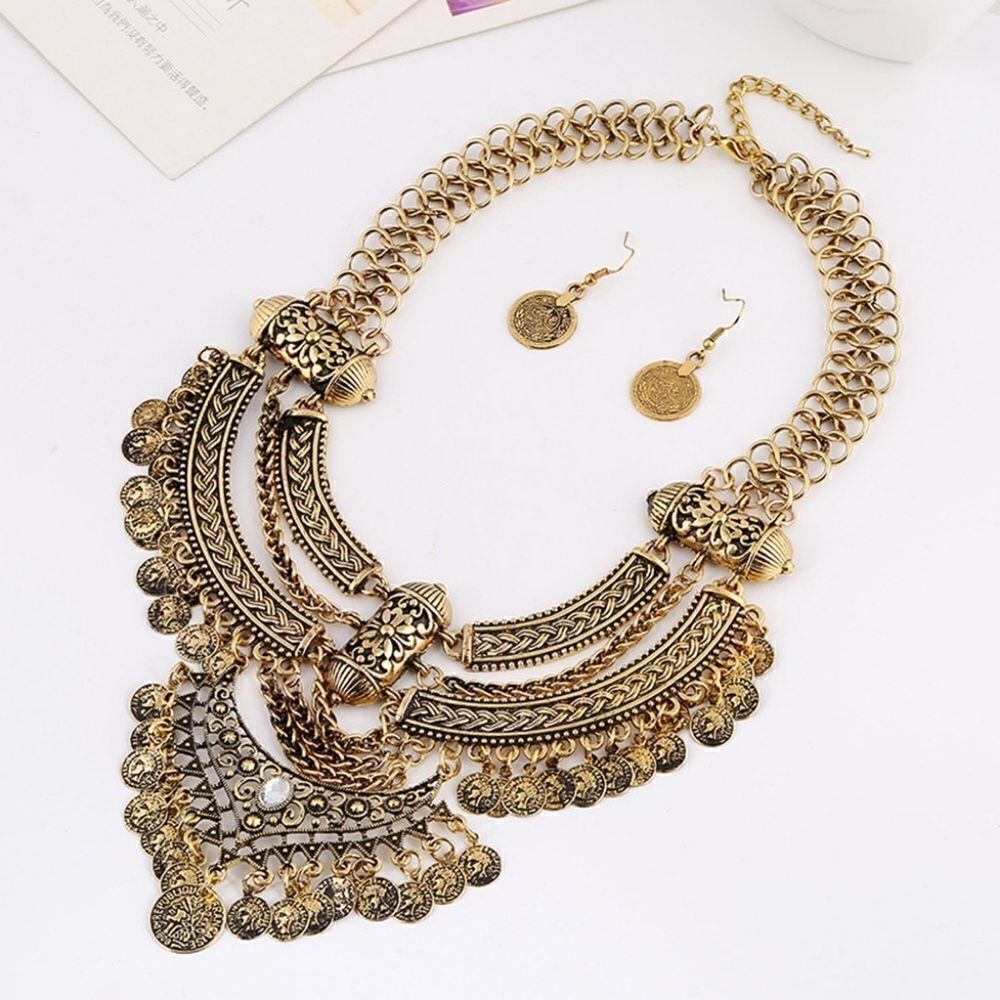 VINTAGE ETHNIC MAXI STATEMENT Necklace